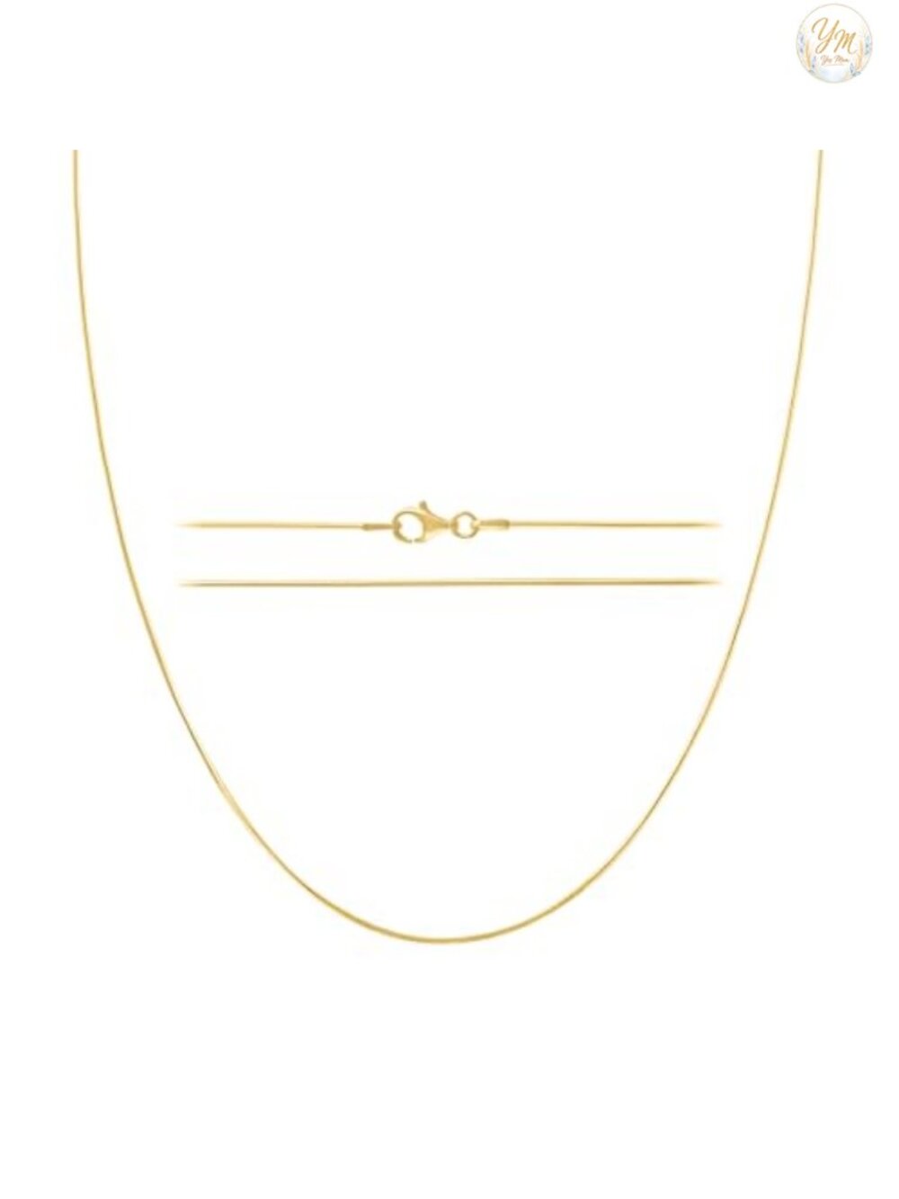 24K Gold Plated 925 Sterling Silver Snake Chain Necklace for Women